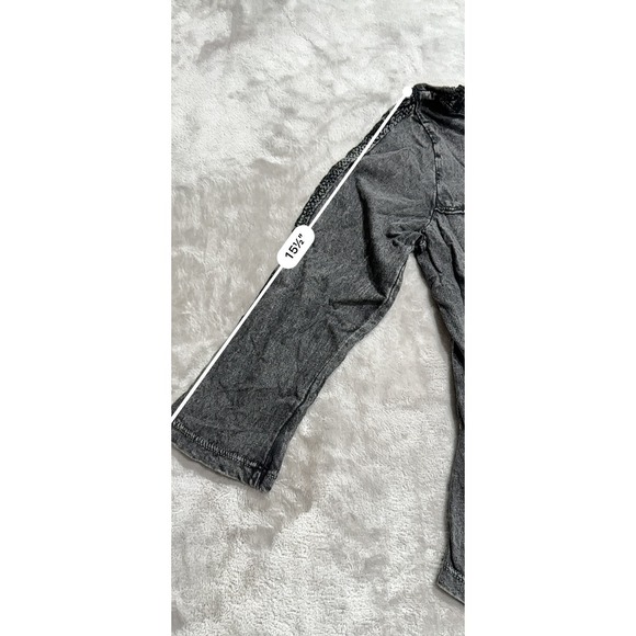 Free People Top Women's Size Small Black Long Sleeve Textured Fabric Boho EUC - Picture 8 of 8